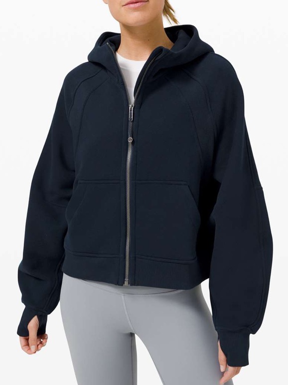 Lululemon True Navy Scuba Oversized Full Zip Size Xs/S
